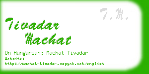 tivadar machat business card